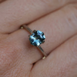 1.22CT MADAGASCAR SPECIAL GEO, BLUE GREY TEAL, 7.5X6.1X3.7MM