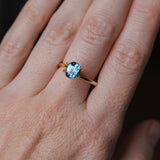 2.02CT OVAL MADAGASCAR SAPPHIRE, DEEP TEAL AND LIGHT BLUE FLASHES, UNTREATED, 7.3X6.1X5.1MM