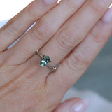 1.47CT OVAL MONTANA SAPPHIRE, AQUA BLUE GREEN, UNTREATED, 8X5.5MM