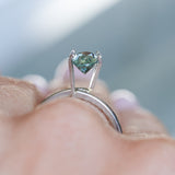 1.47CT OVAL MONTANA SAPPHIRE, AQUA BLUE GREEN, UNTREATED, 8X5.5MM