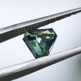 2.24CT BRILLIANT SHIELD MADAGASCAR SAPPHIRE, TEAL BLUE GREEN, 8.66X6.83X5.15MM