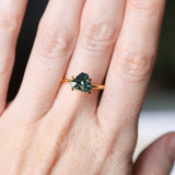 2.24CT BRILLIANT SHIELD MADAGASCAR SAPPHIRE, TEAL BLUE GREEN, 8.66X6.83X5.15MM