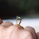 2.24CT BRILLIANT SHIELD MADAGASCAR SAPPHIRE, TEAL BLUE GREEN, 8.66X6.83X5.15MM