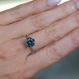 2.41CT MADAGASCAR HEXAGON SAPPHIRE, STEELY BLUE GREY, 7.7X5.2MM