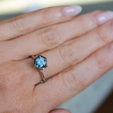 2.41CT MADAGASCAR HEXAGON SAPPHIRE, STEELY BLUE GREY, 7.7X5.2MM