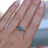 1.42CT ROUND PRECISION CUT MONTANA SAPPHIRE, OCEAN BLUE TEAL, 6.7X4.36MM