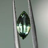 1.28CT AUSTRALIAN MARQUISE SAPPHIRE, PARTI LIGHT AND DARK GREEN, UNTREATED, 9.9X4.88X3.22MM