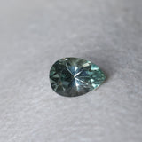 1.23CT PEAR BRILLIANT MONTANA SAPPHIRE, LIGHT BLUE GREY, UNTREATED, 8.09X5.69X3.99MM