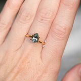 1.23CT PEAR BRILLIANT MONTANA SAPPHIRE, LIGHT BLUE GREY, UNTREATED, 8.09X5.69X3.99MM