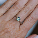 1.28CT ELONGATED CUSHION MADAGASCAR SAPPHIRE, PARTI TEAL AND YELLOW, UNTREATED, 6.4X5.04X4.1MM