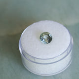 1.23CT ROUND MONTANA SAPPHIRE, PLATINUM SILVERY BLUE GREY, 6.8MM