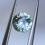 1.23CT ROUND MONTANA SAPPHIRE, PLATINUM SILVERY BLUE GREY, 6.8MM