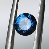 1.25CT ROUND BRILLIANT MONTANA SAPPHIRE, VIBRANT ROYAL BLUE TEAL, 6.46X4.19MM