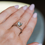 1.23CT ROUND MONTANA SAPPHIRE, PLATINUM SILVERY BLUE GREY, 6.8MM