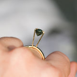 1.62CT OVAL MADAGASCAR SAPPHIRE, MEDIUM TEAL WITH GREEN, UNTREATED, 6.97X5.68X5.09MM