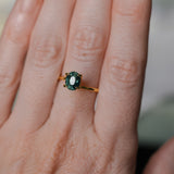 1.62CT OVAL MADAGASCAR SAPPHIRE, MEDIUM TEAL WITH GREEN, UNTREATED, 6.97X5.68X5.09MM