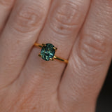 1.62CT OVAL MADAGASCAR SAPPHIRE, MEDIUM TEAL WITH GREEN, UNTREATED, 6.97X5.68X5.09MM