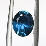 1.39CT OVAL BRILLIANT MONTANA SAPPHIRE, ROYAL BLUE TEAL, 7.38X6X4.48MM