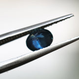 1.39CT OVAL BRILLIANT MONTANA SAPPHIRE, ROYAL BLUE TEAL, 7.38X6X4.48MM