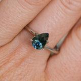 1.51CT PEAR MADAGASCAR SAPPHIRE, PARTI BLUE GREY, 8.06X5.5X4.6MM