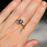 1.39CT OVAL BRILLIANT MONTANA SAPPHIRE, ROYAL BLUE TEAL, 7.38X6X4.48MM