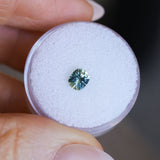 0.66CT PRECISION CUT OVAL/CUSHION MONTANA SAPPHIRE, PARTI YELLOW BLUE, 5.5X4.6X3.4MM