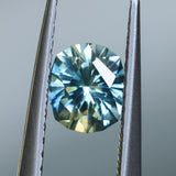 0.66CT PRECISION CUT OVAL/CUSHION MONTANA SAPPHIRE, PARTI YELLOW BLUE, 5.5X4.6X3.4MM