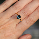 1.13CT OVAL BRILLIANT MONTANA SAPPHIRE, DEEP TEAL, 7.34X5.79X3.66MM