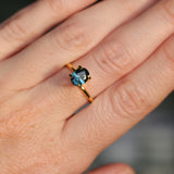 1.13CT OVAL BRILLIANT MONTANA SAPPHIRE, DEEP TEAL, 7.34X5.79X3.66MM