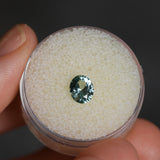 0.98CT OVAL PRECISION BRILLIANT MONTANA SAPPHIRE, AQUA TEAL BLUE GREEN, UNTREATED, 6.8X5.58X3.60MM