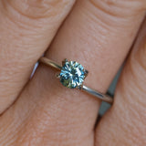 0.66CT PRECISION CUT OVAL/CUSHION MONTANA SAPPHIRE, PARTI YELLOW BLUE, 5.5X4.6X3.4MM