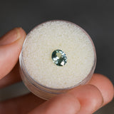 0.98CT OVAL PRECISION BRILLIANT MONTANA SAPPHIRE, AQUA TEAL BLUE GREEN, UNTREATED, 6.8X5.58X3.60MM