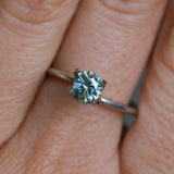 0.66CT PRECISION CUT OVAL/CUSHION MONTANA SAPPHIRE, PARTI YELLOW BLUE, 5.5X4.6X3.4MM