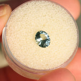 0.98CT OVAL PRECISION BRILLIANT MONTANA SAPPHIRE, AQUA TEAL BLUE GREEN, UNTREATED, 6.8X5.58X3.60MM