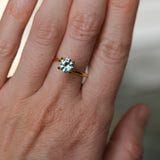 1.26CT ROUND MONTANA SAPPHIRE, COLOR SHIFTING BLUE TO GREY, UNTREATED, 6.5X4MM