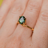 1.90CT OVAL BRILLIANT AUSTRALIAN SAPPHIRE, TEAL GREEN, UNTREATED, 7.95X5.98X4.72MM