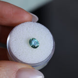 1.24CT PRECISION CUT OVAL MONTANA SAPPHIRE, EARTHY CARIBBEAN TEAL, 6.6X5.4X4.2MM