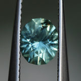 1.24CT PRECISION CUT OVAL MONTANA SAPPHIRE, EARTHY CARIBBEAN TEAL, 6.6X5.4X4.2MM