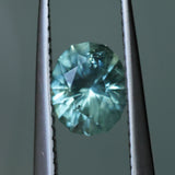 1.24CT PRECISION CUT OVAL MONTANA SAPPHIRE, EARTHY CARIBBEAN TEAL, 6.6X5.4X4.2MM