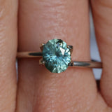 1.24CT PRECISION CUT OVAL MONTANA SAPPHIRE, EARTHY CARIBBEAN TEAL, 6.6X5.4X4.2MM