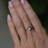 1.24CT PRECISION CUT OVAL MONTANA SAPPHIRE, EARTHY CARIBBEAN TEAL, 6.6X5.4X4.2MM