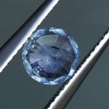 1.18CT ROUND PRECISION CUT MONTANA SAPPHIRE, LIGHT PERIWINKLE PURPLE BLUE, 6.3X4.1MM