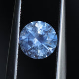 1.18CT ROUND PRECISION CUT MONTANA SAPPHIRE, LIGHT PERIWINKLE PURPLE BLUE, 6.3X4.1MM