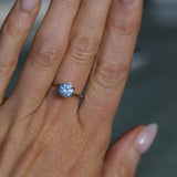 1.18CT ROUND PRECISION CUT MONTANA SAPPHIRE, LIGHT PERIWINKLE PURPLE BLUE, 6.3X4.1MM