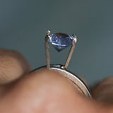 1.18CT ROUND PRECISION CUT MONTANA SAPPHIRE, LIGHT PERIWINKLE PURPLE BLUE, 6.3X4.1MM