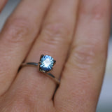 1.00CT PRECISION CUT OVAL CUSHION MONTANA SAPPHIRE, PARTI BRIGHT CORNFLOWER BLUE, 6.2X5.2X3.9MM