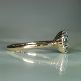 1.94ct Oval Precision Cut Untreated Blue Montana Sapphire Scallop Cup Solitaire in 14k Yellow Gold