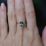 2.03CT OVAL MADAGASCAR SAPPHIRE, PARTI BLUE GREEN YELLOW, UNTREATED, 8.6X6.1X4.5MM