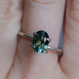 2.03CT OVAL MADAGASCAR SAPPHIRE, PARTI BLUE GREEN YELLOW, UNTREATED, 8.6X6.1X4.5MM