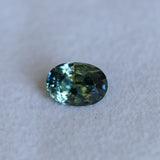 2.03CT OVAL MADAGASCAR SAPPHIRE, PARTI BLUE GREEN YELLOW, UNTREATED, 8.6X6.1X4.5MM